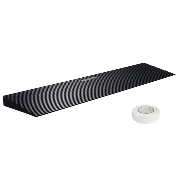 1.2 Rise Cuttable Threshold Ramp for Sweeping Robot, 35.4 Wide Natural Rubber Wheelchair Ramp, Non-Slip Solid Rubber Ramp with Double-Sided Tape for Doorways, Driveways, Bathroom, Smooth Tile - Image 6