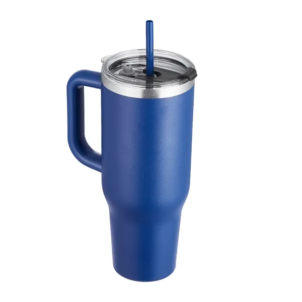 40 oz Insulated Water Bottle, Stainless Steel Sports Coffee Cup with Lid, Handheld Travel Coffee Mug Double Walled, Camping Hydration Flask Leakproof, for Indoor/Outdoor School, Work, Blue - Image 11