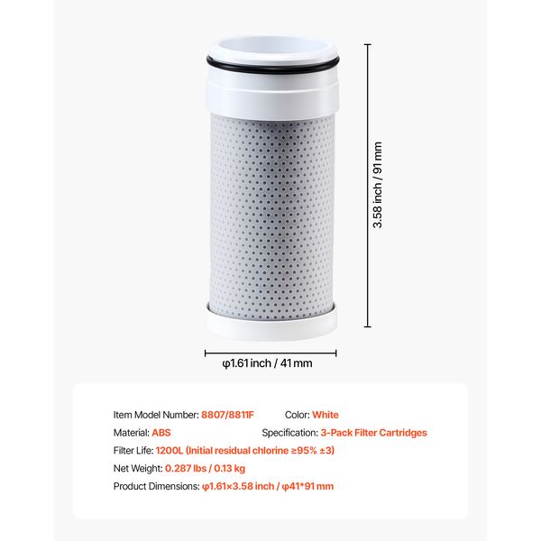 Faucet Filter Replacement, 3-Pack Water-Filter Cartridge, 5-Layer High-Efficiency Filtration, 3-Month Value and 317 Gal Lifespan / Filter, Compatible with Models 8807 & 8811 Filtration System - Image 5