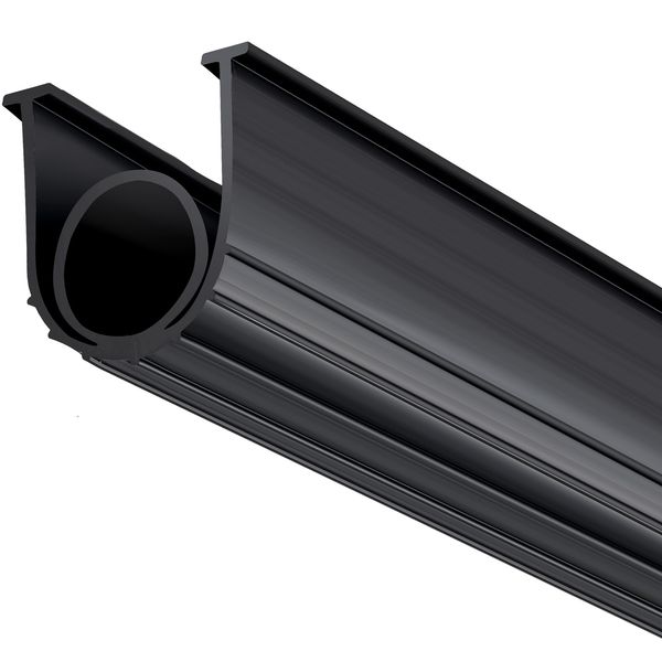 Garage Door Seals Bottom Rubber, U Shape +O Ring Garage Door Weather Stripping, Universal Weatherproof Threshold Buffering Sealing Rubber , 5/16 inch T-ends and 3 3/4 inch Width (16 Ft, Black)