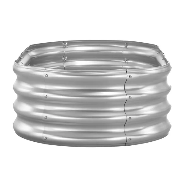Metal Raised Garden Bed, 4 x 2 x 1 ft Oval Outdoor Galvanized Planter Garden Box, Open Bottom Design, Large Planter Raised Bed for Growing Vegetables, Flowers, and Succulents, Galvanized Color - Image 10