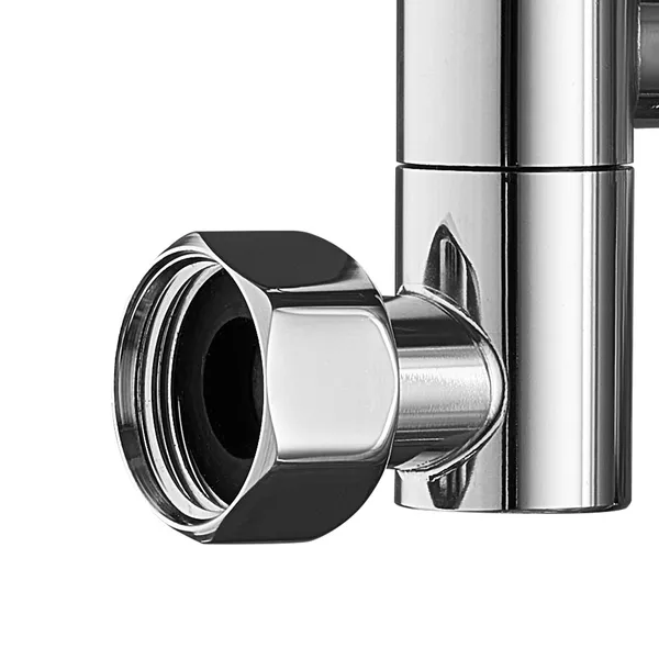 Shower Head Extension Arm, 16 inches, Brass Shower Arm Extender with Flexible Adjustable Angle Height, Chrome Finish, G1/2 Universal Thread Connector Compatible, for Rain & Handheld Showerhead - Image 3