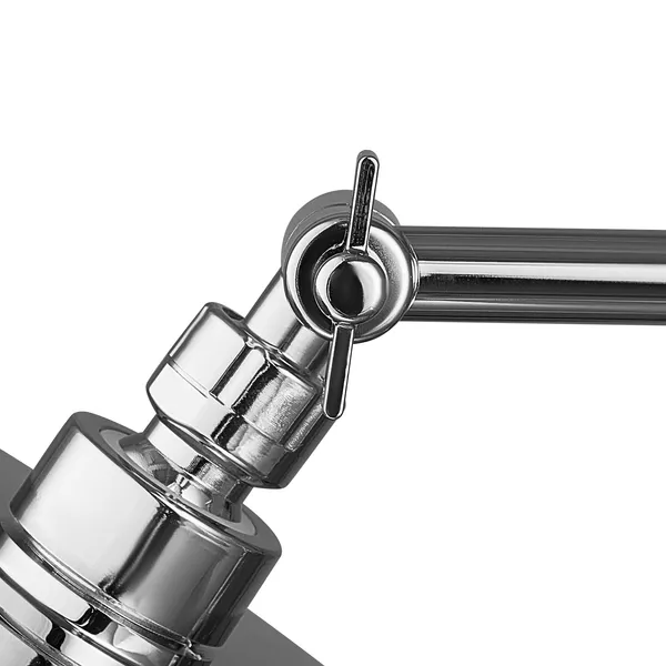 Shower Head Extension Arm, 16 inches, Brass Shower Arm Extender with Flexible Adjustable Angle Height, Chrome Finish, G1/2 Universal Thread Connector Compatible, for Rain & Handheld Showerhead - Image 4