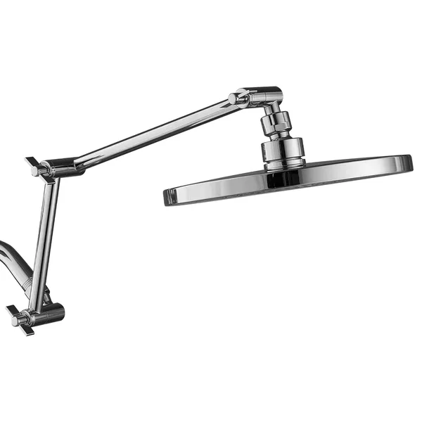 Shower Head Extension Arm, 16 inches, Brass Shower Arm Extender with Flexible Adjustable Angle Height, Chrome Finish, G1/2 Universal Thread Connector Compatible, for Rain & Handheld Showerhead - Image 9
