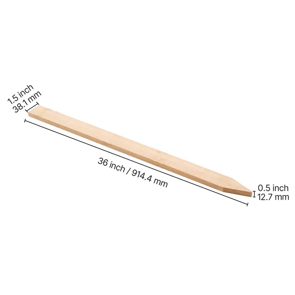 Wooden Garden Stakes, 25 Pcs 36 x 0.5 x1.5 in Survey Grading Stakes, Garden Ground Stake with Sharp Point, Fir Wood Plant Support Stake, Sign Posts for Silt Fence Backyard Boundaries Baselines - Image 6
